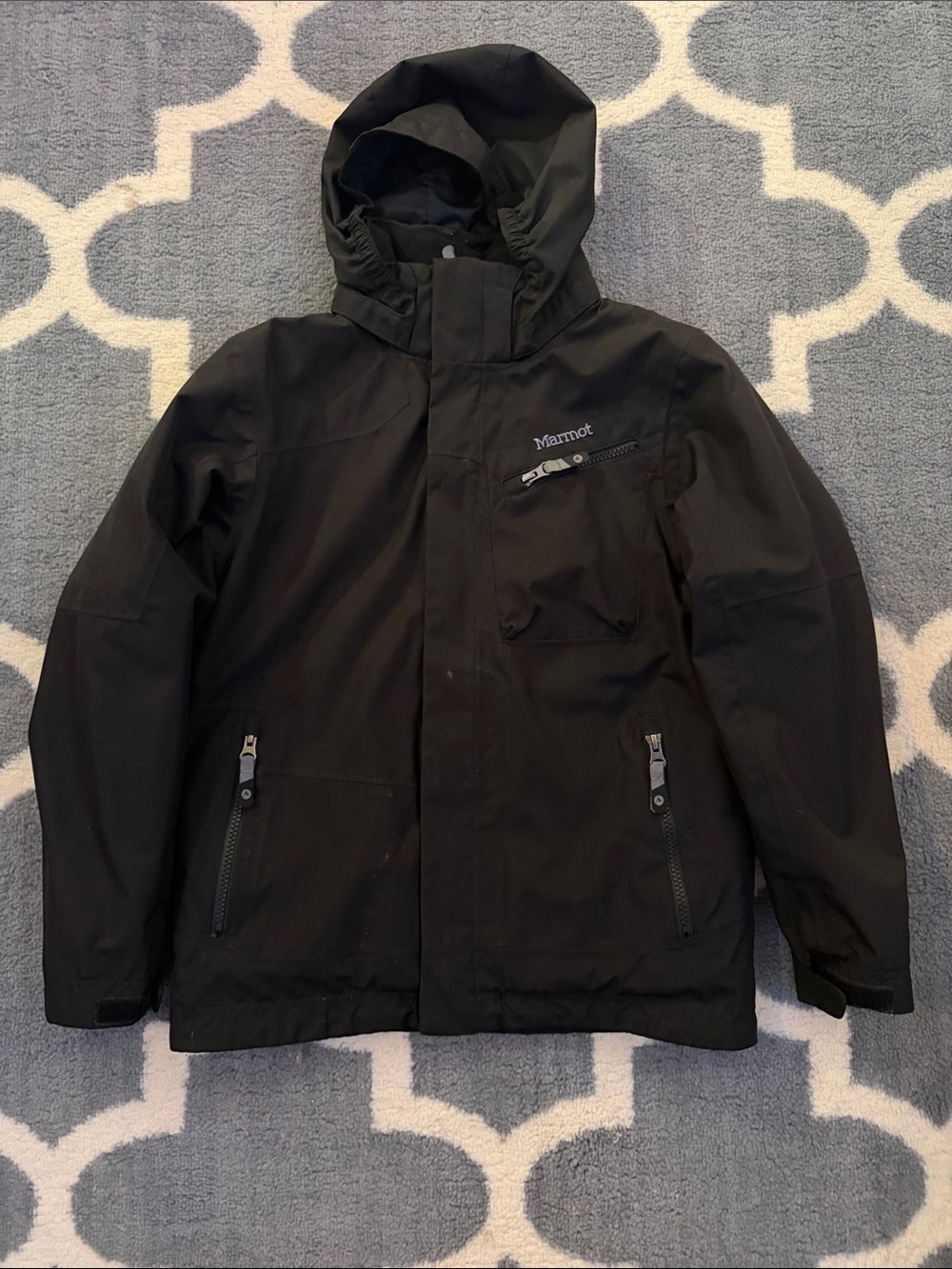 Marmot kids Black Hooded Shell Jacket